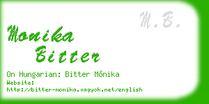 monika bitter business card